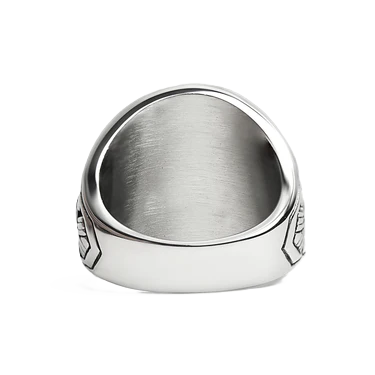 Stainless Steel United States Army Red Center Stone Ring