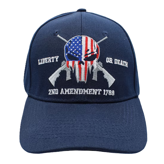 Punisher Liberty Or Death Cap - Navy Blue and Black