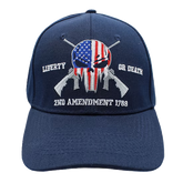 Punisher Liberty Or Death Cap - Navy Blue and Black