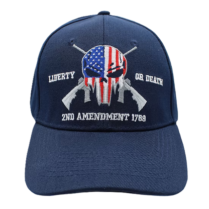 Punisher Liberty Or Death Cap - Navy Blue and Black