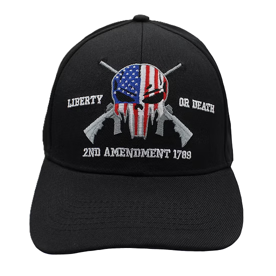 Punisher Liberty Or Death Cap - Navy Blue and Black