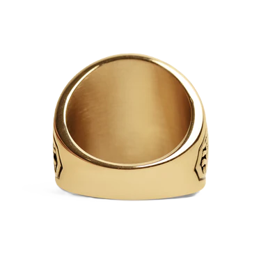 18K Gold PVD Stainless Steel Red Stone United States Marines Ring