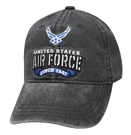 United States Air Force Fury Stone Washed Cap - Black